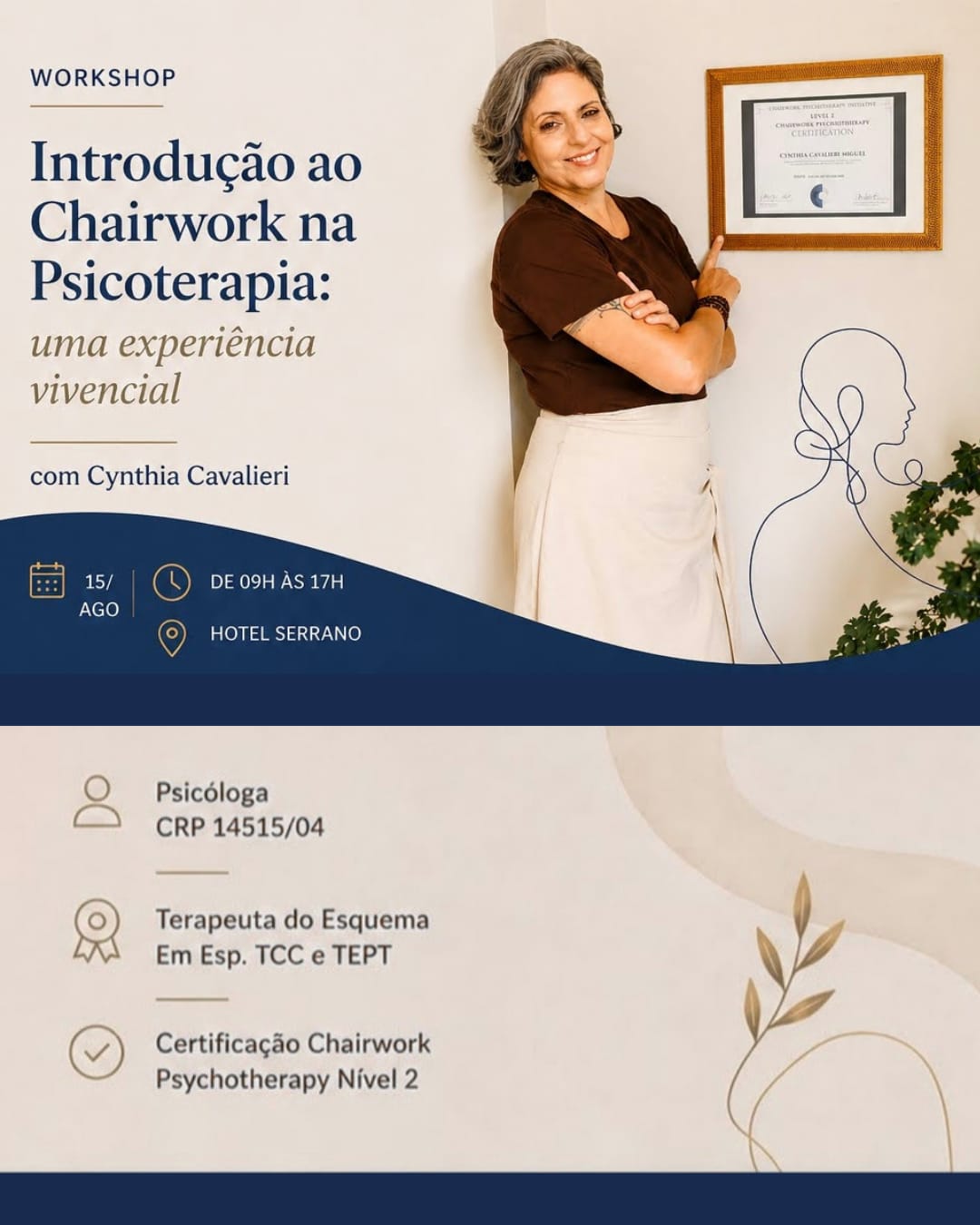 Workshop Introdução ao Chairwork na Psicoterapia — Cynthia Cavalieri — 15 de agosto de 2026